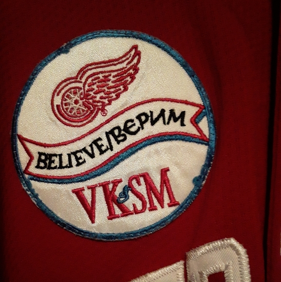 VTG Detroit RW Jersey+'97 "VK&SM believe" patch - Picture 3 of 4